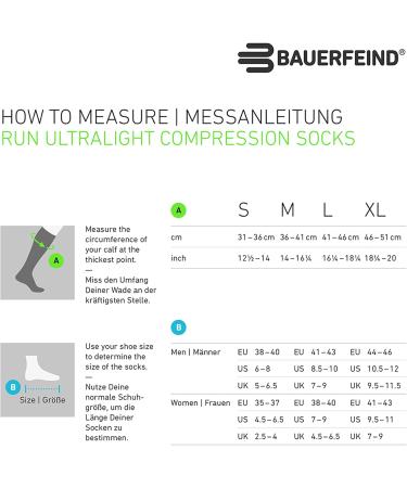 Bauer Enemy Ultralight Compression Running Socks | Thin Sports Socks for Jogging & Fitness | Unisex Black Size M (38-40) - Buy Online on GoSupps.com