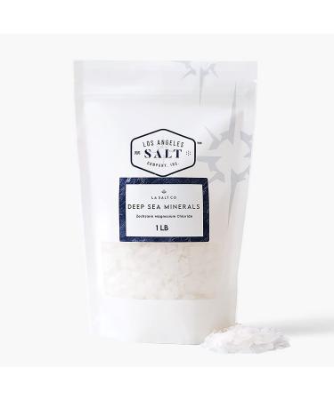 LA SALT CO Deep Sea Minerals Magnesium Bath Flakes  Zechstein Inside  Natural Bathing Alternative to Epsom Salt | Fast Absorbing Body & Foot Bath Soak for Relaxation & Muscle Relief | 1 LB