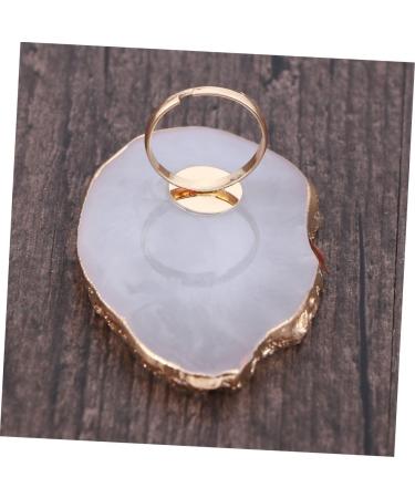 Healeved Nail Art Resin Palette Tray | Football Bow Makeup Holder | Mini Nail Polish Display | White & Gold Nail Art Plates - Buy Online on GoSupps.com