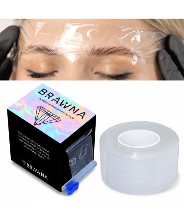 BRAWNA 1300 Ft 400 M Superior Preservative Film Microblading Wrap for Lip Blush Eyebrow Lamination & Lash Lift PMU Plastic Wrap & PMU Supplies - Microblading Kit - 1 Pack 1 Count (Pack of 1) Blush