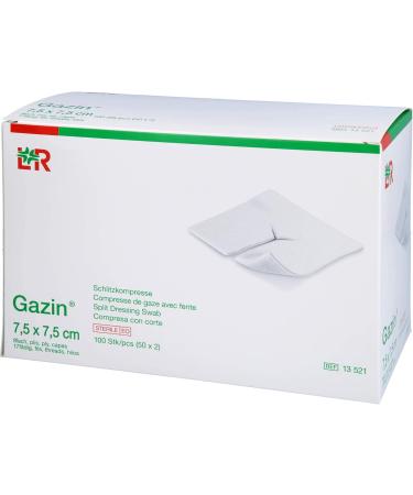 Lohmann & Rauscher Slit Compresses 7.5x7.5 cm Sterile 8-Ply - 50x2 pcs | International Shipping Available - Buy Online on GoSupps.com