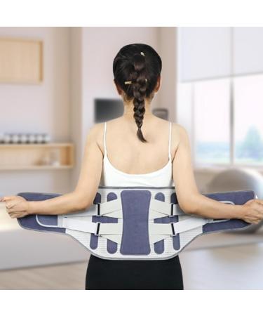 Lower Back Brace | Back Protective Brace for Men - Lumbar Traction Device Lower Back Support Brace for Men Women Back Reliever Spinal Belt Blue L - Buy Online on GoSupps.com