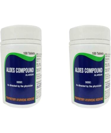 (Pack of 2) Alarsin Aloes Compound (100 Tablets Each) - by pharmacylife