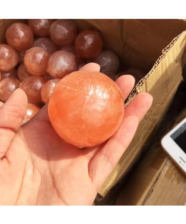 ERINGOGO Savonnette au Sel de L'Himalaya Boule de Cristal Orange 1 Pi ce Pierre de Massage Naturelle Min raux Exfoliant pour Hammam Spa Bain D tente Peau Douce - Buy Online on GoSupps.com