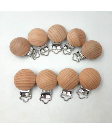Natural Beech Wood Pacifier Clips - DIY Grasping Toy Holder Accessories - Buy Online on GoSupps.com