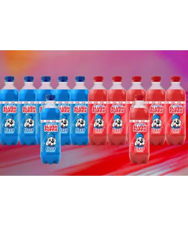 Slush Puppie 500ml Fizzie Drink Strawberry x12 & Blue Raspberry x 12 (24 Bottles Total)