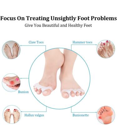 Dr. Pedi Silicone Toe Separator 10 Pieces - Toe Corrector for Women & Men - Straighteners for Overlapping Toes - Hammer Toe Corrector - Yoga Feet Alignment - Clear - Buy Online on GoSupps.com