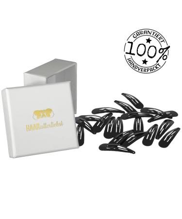 HAARallerliebst Hair Clips - 20 Black 3.9 cm Clips with White Storage Box | Perfect for International Shipping - Buy Online on GoSupps.com