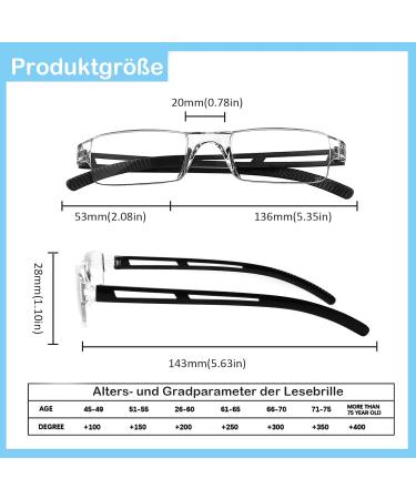 Cojwis 4 Pack TR90 Frameworkless Reading Glasses for Men & Women - Lightweight Anti-Blue Light Aid (4 Colors 3.5x Magnification) - Buy Online on GoSupps.com