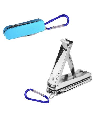 5in1 Mini Multi Nail Clippers Stainless Steel Fingernail and Toenail Scissors Nail File Nose Hair Scissors Sharp Sturdy Nail Cutter Pocket Knife Screwdriver Key Chain for Travel Camping