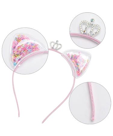 Tbestmax 6 Cat Ear Headbands for Party Costume and Daily Decorations - 6 Pcs Plastic Hair Hoops for Women and Girls - Buy Online on GoSupps.com