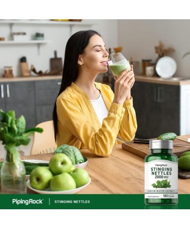 Piping Rock Stinging Nettles Supplement | 180 Capsules | Concentrated Herb Leaf Extract | Non-GMO Gluten Free - Buy Online on GoSupps.com