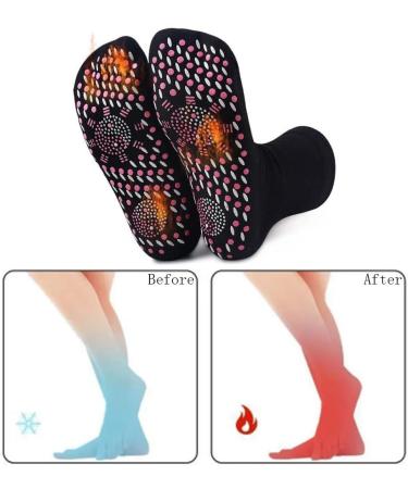 Self-Heating Tourmaline Massage Socks | Warm Therapy Socks for Winter | Breathable Foot Warmers & Frost Protection - Buy Online on GoSupps.com