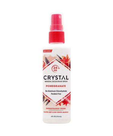 Crystal Essence Mineral Deodorant Body Spray Pomegranate - 4 fl oz Pomegranate 4 Fl Oz (Pack of 1)