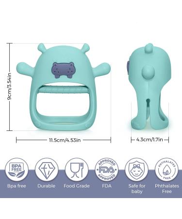 Towwi Hippo Teething Toy for Babies 0-12 Months | Chew Toys for Sucking Needs | Hand Pacifier Baby Toy - Buy Online on GoSupps.com