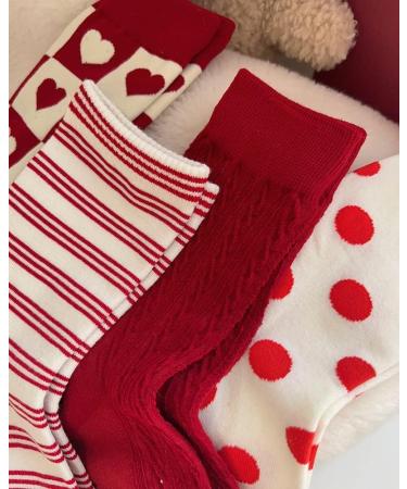 Chinese Zodiac Lucky Socks Gift Set - 4 Pairs of Red Cotton Socks for Girls, Size 34-40 - Buy Online on GoSupps.com