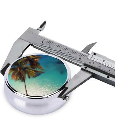 Beach Coconut Sunshiner Round Pill Box - 3 Compartment Organizer for Travel | Portable Travel Pill Box - Buy Online on GoSupps.com