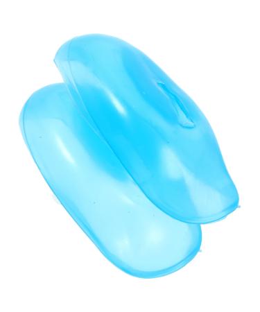 FOYTOKI 1pair Silicone Ear Protection Cover for Hair Dyeing Ear Shield Sky Blue for Home and Salon Use and Reusable Protector