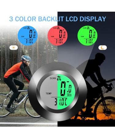 Multifunction Waterproof Bicycle Computer | Speedometer with 20 Functions & 3-Colored Backlit Display | Ideal for Adults & Children - Buy Online on GoSupps.com