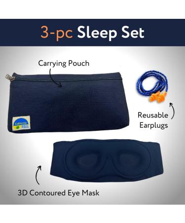 3D Contour Sleep Mask with Earplugs & Pouch | Comfortable Sleep Mask for Travel & Home - Buy Online on GoSupps.com