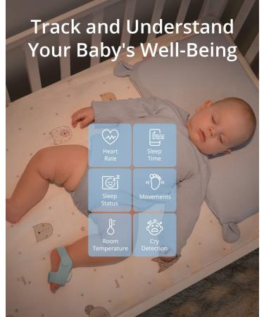 eufy Baby S340 Smart Sock Baby Monitor | Track Sleep & Heart Rate | 2K Camera | AI Cry Detection | Pan & Tilt | 24-Hour Use | Soft & Comfortable | 0-18 Months - Buy Online on GoSupps.com