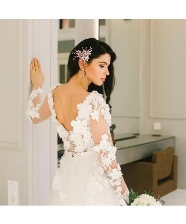 Elegant Gold Wedding Hair Jewelry Set - Sjbautyo 4-Piece Pearl & Flower Hair Comb for Brides - Strass Bridal Accessories - Buy Online on GoSupps.com