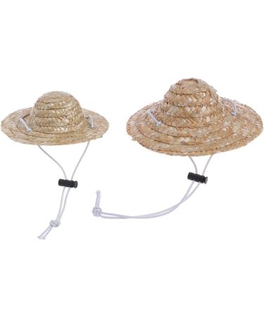 Affordable Adjustable Straw Hat for Small Dogs & Hamsters - Under $5 Pet Costume Accessory - Buy Online on GoSupps.com