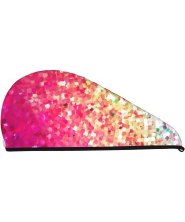 Purple Sparkling Microfiber Hair Towel - Soft Super Absorbent Wrap for Women | Quick Dry Coral Velvet Cap for Long Curly & Thick Hair - Buy Online on GoSupps.com