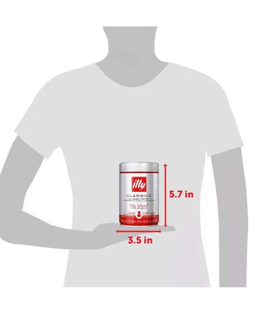 illy Classico Ground Drip Coffee 8.8oz - Medium Roast 100% Arabica with Chocolate & Caramel Notes - No Preservatives - Single Pack - Buy Online on GoSupps.com
