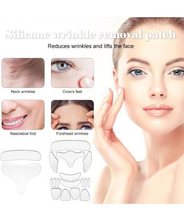 Anti-Wrinkle Patches 18 Pieces Face Wrinkle Removal Patches Reusable Silicone Wrinkle Pad Set for Smooth Neck Forehead Eyes Mouth for Women and Girls - Buy Online on GoSupps.com