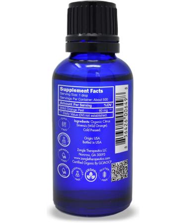 Zongle USDA Organic Orange Essential Oil | 1 OZ - Food Grade for Skin Cleaning Cooking & More - Safe for Diffusers & Candle Making - Buy Online on GoSupps.com