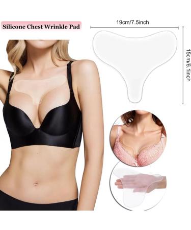 AREMOD Silicone Chest Wrinkle Pad Anti Wrinkle Neck Patches Reusable Sleeping Silicone Chest Wrinkle Pad Anti-Aging Patch For Neck Wrinkle Set of 2 Clear - Buy Online on GoSupps.com