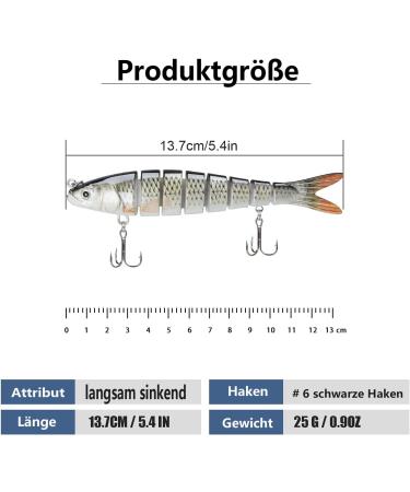 CAM2 Kaumer Kader Multi-Articulated Wobbler - Premium Pike & Bass Fishing Swimbait Red Yellow Rubber with Double Hooks for Predatory Fish - Buy Online on GoSupps.com