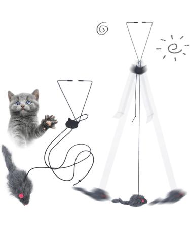 Magideal 2 Piece Interactive Cat Mouse Toys - Plush Hanging Door Exercise Catchers for Kittens - Buy Online on GoSupps.com