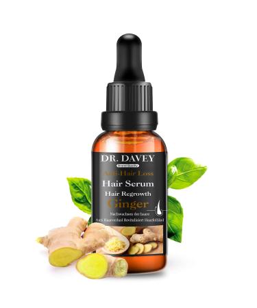 Ginger Hair Growth Serum for Hair Loss and Hair Regrowth Hair Growth Oil for Thicker/Balding /Repairs Hair Follicles / Stronger Hair Suitable All Hair Types Hair Growth and Loss Treatment for Men and Women - Buy Online on GoSupps.com