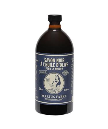Marius Fabre Nature Multi-purpose Olive Oil Liquid Black Soap 33.81 Ounces Refill