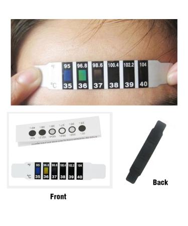 Buy 10 Pack Fever Thermometers for Babies - Reusable Forehead Strips & Color Change Stickers - Accurate Temperature Measurement for Children & Adults - Buy Online on GoSupps.com
