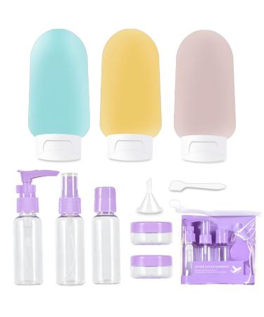 Thinton travel bottles for filling 8 pieces of travel bottles Set travel cosmetics container 60 ml bottles of aircraft travel bottles for filling for shampoo cream flushing body care
