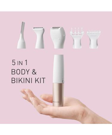 Panasonic ESWM31 in 1 Body & Bikini Kit Epilator Shaver Bikini Trimmer for Women 5 Attachments IPX7 Waterproof Wet & Dry Battery Operated 1 x AA Required White Gold - Buy Online on GoSupps.com