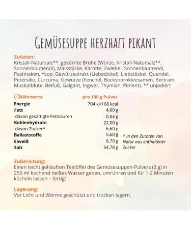 Spicy Vegetable Broth | Hildegard's Natural Soup with 14 Traditional Spices | 350g - 100% Organic & Authentic Flavor - Buy Online on GoSupps.com