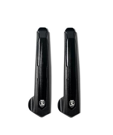 SILCA Tire Levers Premio | Set of Two | Forged Aluminum Minimalist Lever with co-Molded Non Marking Nylon Rim Protection | Bicycle Tire Levers