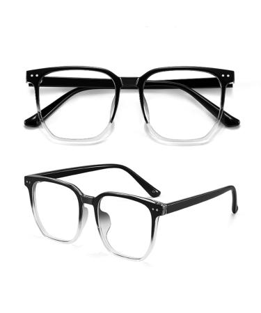 MAKIRO Large frame myopia glasses -0.5 -4.00 intensity myopia glasses for men and women with light myopia Gradient Colour Colour -200 Diopters