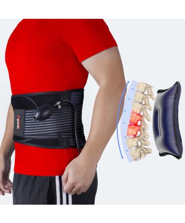 FEATOL Back Brace with Inflatable Pad for Men Women Lower Back Pain Relief  Back Support Belt for Work Heavy Lifting  Breathable Lightweight Lumbar Support Belt for Sciatica Scoliosis Herniated Disc XXL fits 37.4-46 2X...