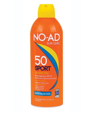 NO-AD Sport SPF 50 Continuous Spray  10 Ounce