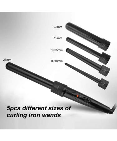 5 in 1 Curling Iron Curling Iron Wand Set Led Adjustable Temperature Hair Styling Curling Iron 5 Curling Irons of Different Sizes to Create Different Hairstyles 110 240V(US) - Buy Online on GoSupps.com