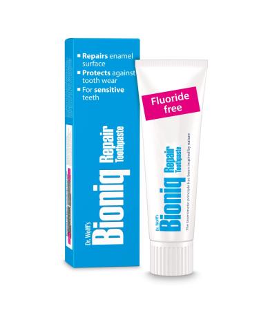 Dr. Wolff's Bioniq Repair Toothpaste 75ml | Fluoride Free Toothpastes for Daily Use | for Sensitive Teeth Inspired by Nature | Enamel Repair Whitening Toothpaste | Small Toothpaste for Travel or Home