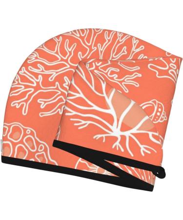 Marine Coral Microfiber Hair Towel | Soft Super Absorbent & Quick Dry for Long Curly Thick Hair - Buy Online on GoSupps.com