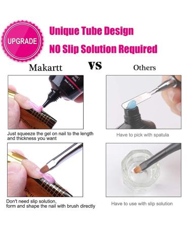 Makartt Qikgel Nude Poly Nail Gel Builder Kit - Hard Gel for Nails | Fall Trendy Nail Art Design | DIY Beauty Gift Set - Buy Online on GoSupps.com