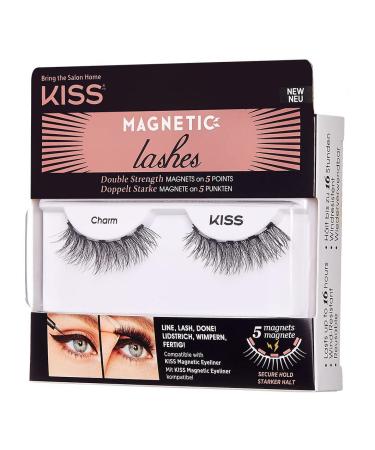 KISS Magnetic Lashes Charm - Wind Resistant, Dermatologist Tested, Last Up To 16 Hours - 1 Pair of Synthetic False Eyelashes - Buy Online on GoSupps.com
