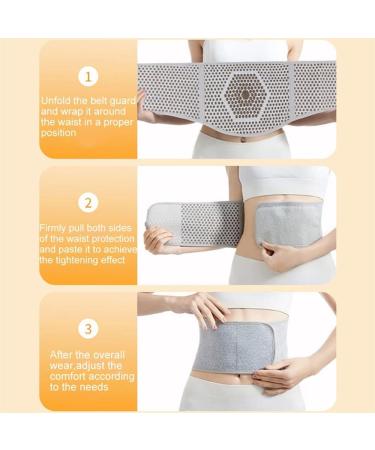 Adjustable Lumbar Vertebrae Decorative Belt - Moxa Fever Waist Protection & Physiotherapy | Gray Size M - Buy Online on GoSupps.com